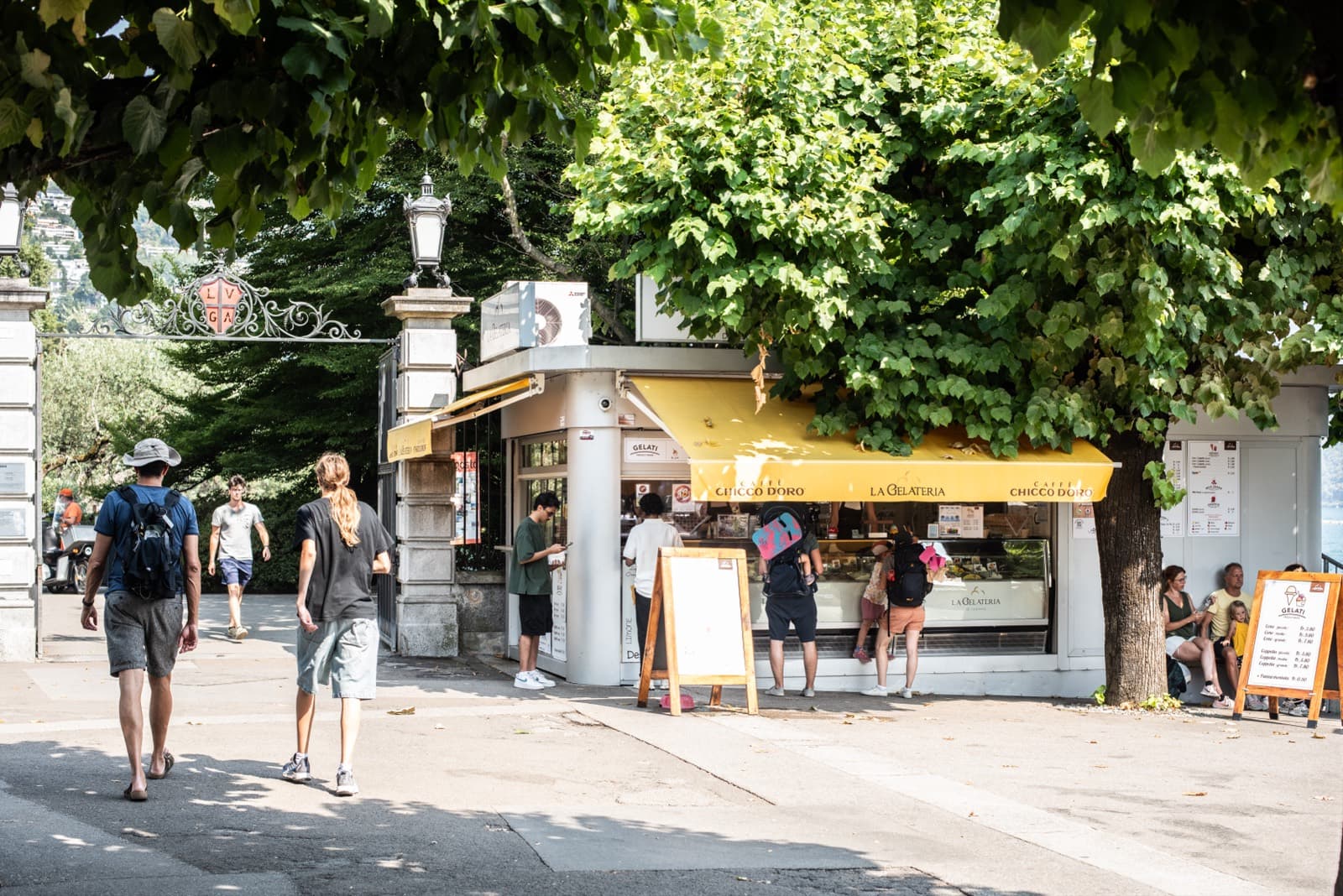 Gelateria in Rivetta Guglielmo Tell a Lugano, all’ingresso del Parco Ciani